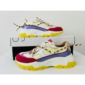 DWRS Made In‎ Portugal Booney Multicolor Chunky Leather Fashion Sneakers Shoes 7
